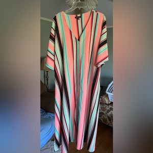 Long multicolored stripe dress